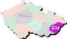 Zlin on Czech map