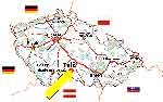 map of Telc  - Czech Republic